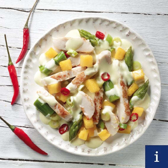 Mango and chili chicken breast fillet