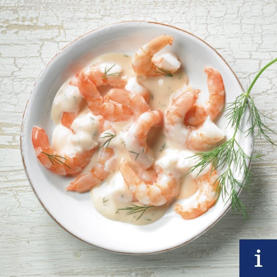 Premium shrimp in aioli