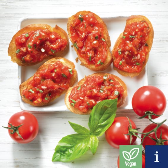 Tomato sugo bruschetta