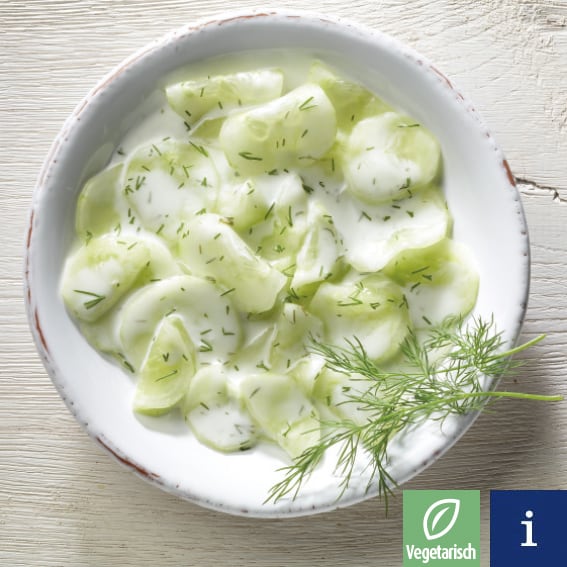 Gurkensalat in Salatcreme