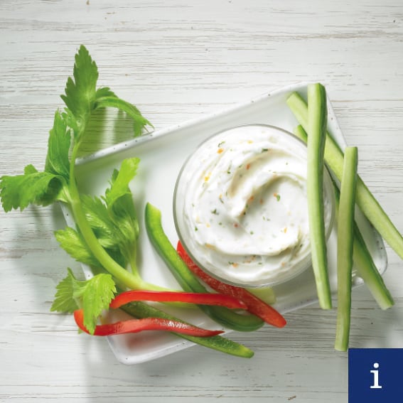 Yogurt cream dip