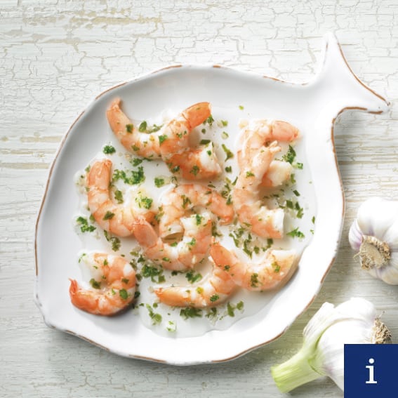 Riesengarnelen in Knoblauch