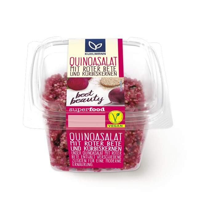 Quinoa saladwith red beets andpumpkin seeds, 230 g