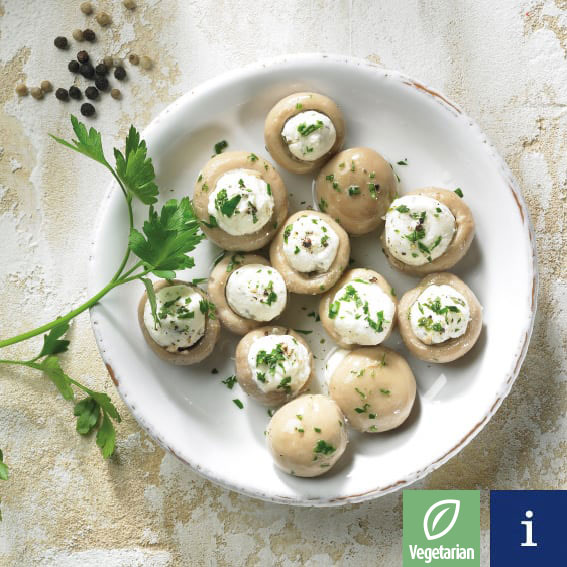 Stuffed cream cheese mushrooms