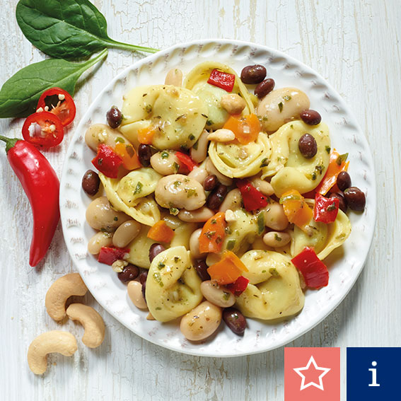 Tortellini-Bohnen-Salat &bdquo;Pisa&ldquo;